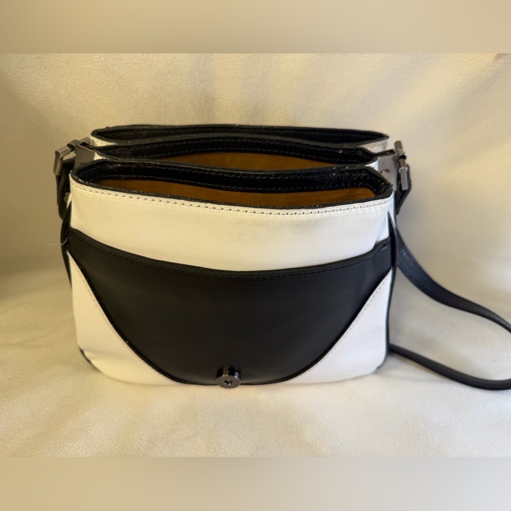 Patricia Nash White and Black Color Block Alimena Crossbody Bag - Picture 4 of 12